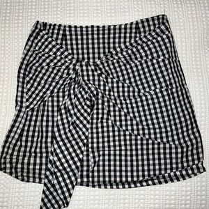 Gianni Bini black and white gingham skirt